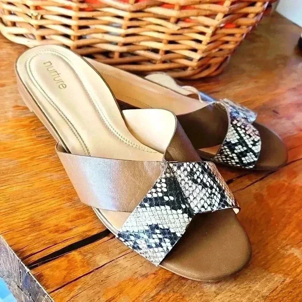 Nurture Natalia brown‎ sandals 9.5